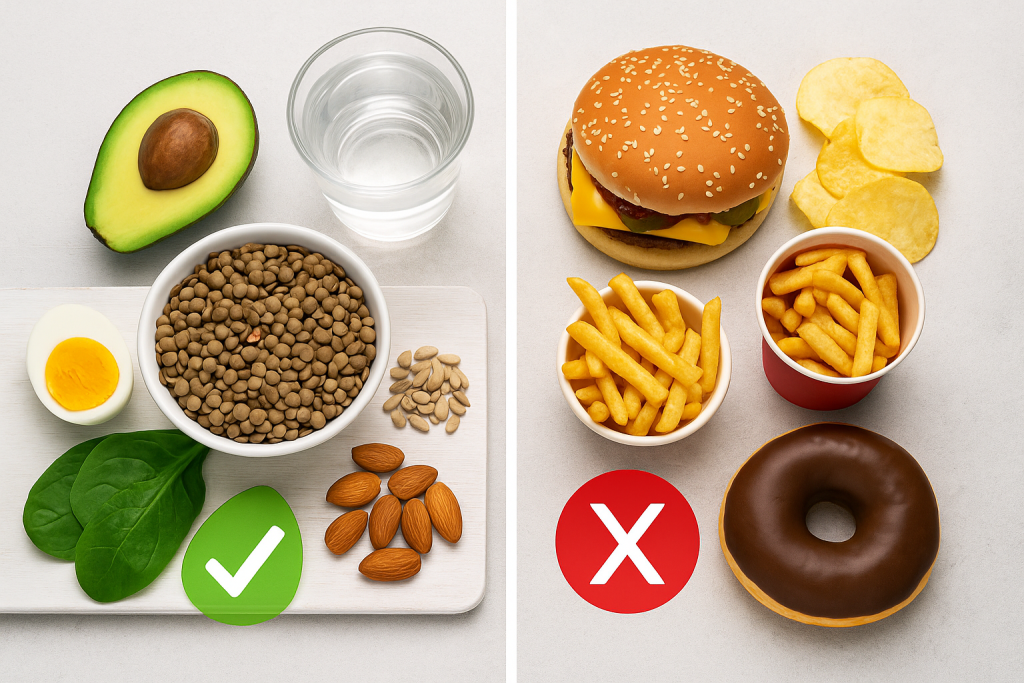 نقش تغذیه در سلامت پوست سر و ماندگاری چسب پروتز مو | چه بخوریم تا پروتز بهتر بماند؟